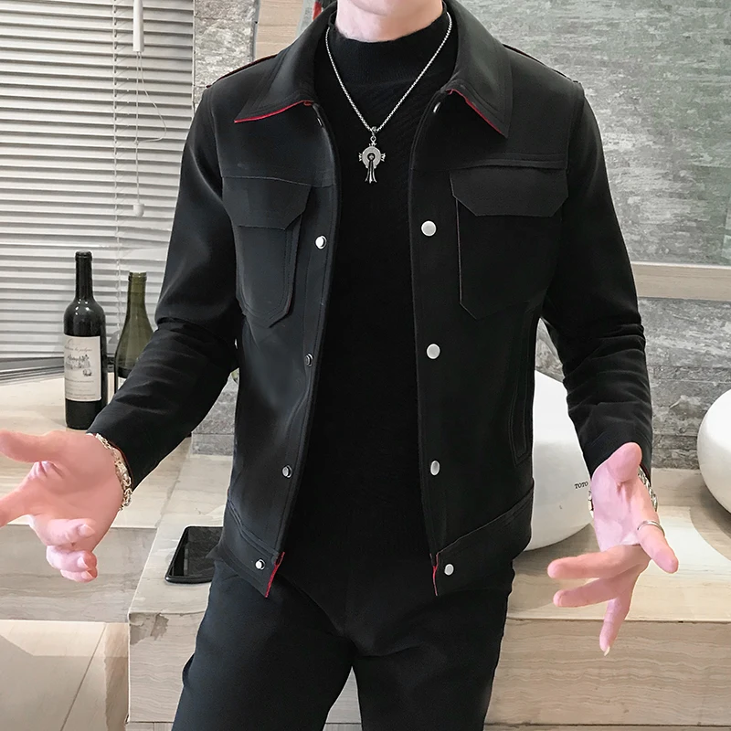 Мужская осенне зимняя мотоциклетная куртка красивая повседневная из