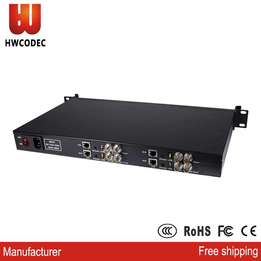 Кодер видео HWCODEC H3614P 1080P 60FPS 4 канала SDI H.264 кодер IPTV RTSP RTMP RTMPS для потоковой