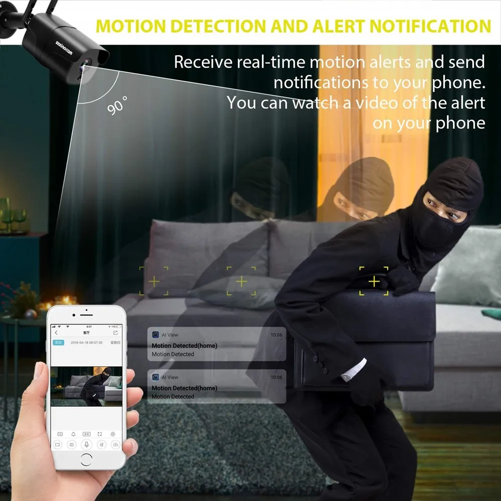 SZSINOCAM 2MP 1080 P Full HD WiFi IP камера безопасности беспроводная IP66 водонепроницаемая CCTV
