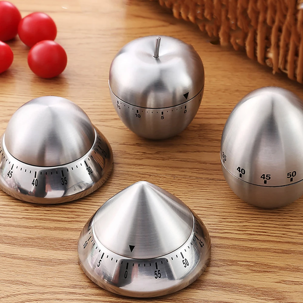 

Kitchen timer stainless steel cooking eggs 60 minutes mechanical alarm clock baking cooking tools countdown Cooking Tools
