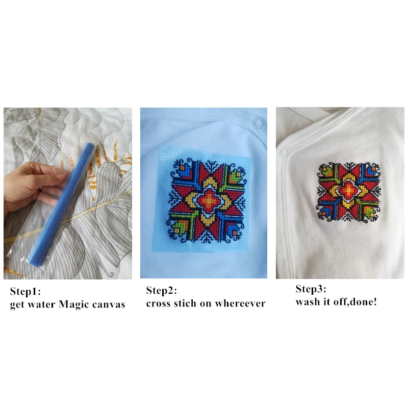 Продажа Ткань для вышивки крестиком, Водорастворимая, 22x100 см, 14 карат