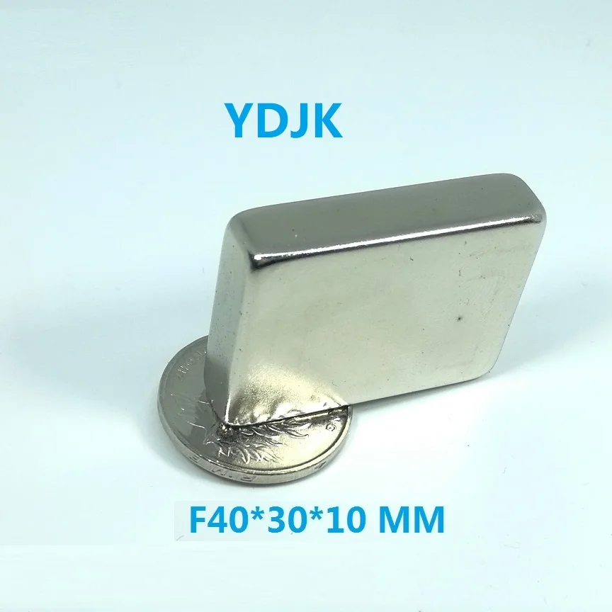 1 шт. N35 прямоугольный магнит f 40x30x10 Супер сильный неодимовый 40*30*10 NdFeB |