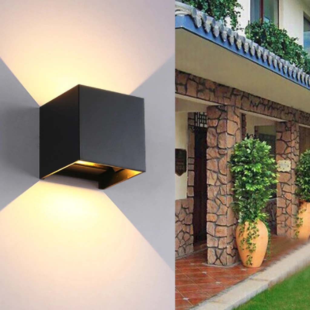 Современный настенный светильник 12 Вт светодиодный Водонепроницаемый Алюминий