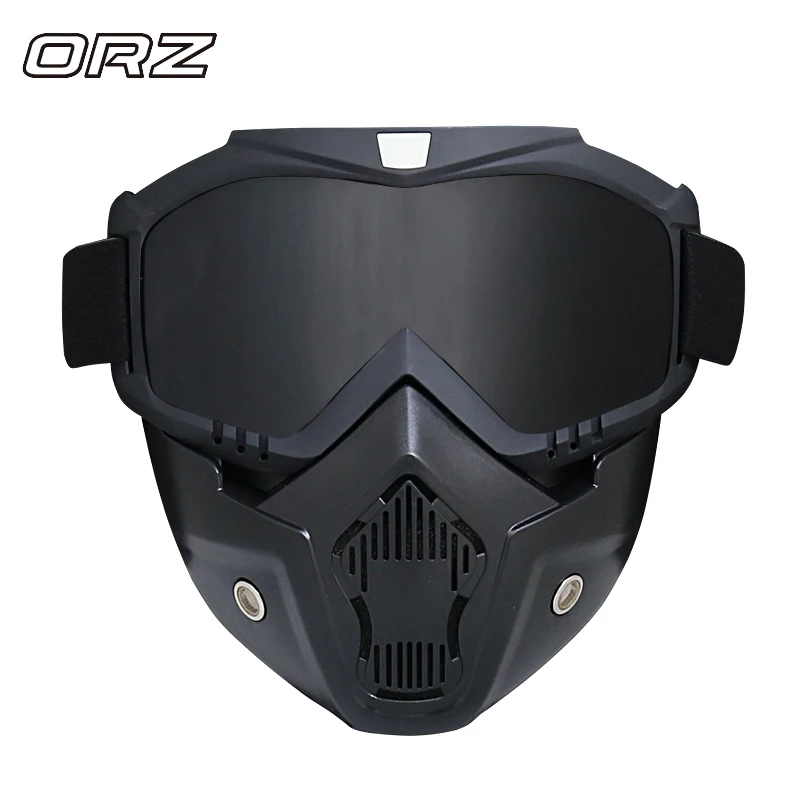 Мотоциклетная маска для мотокросса с открытым лицом съемные очки винтажные