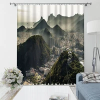 Luxury Blackout 3D Curtains For Living room Bedding room Office landscape city nature scenery 3d curtains