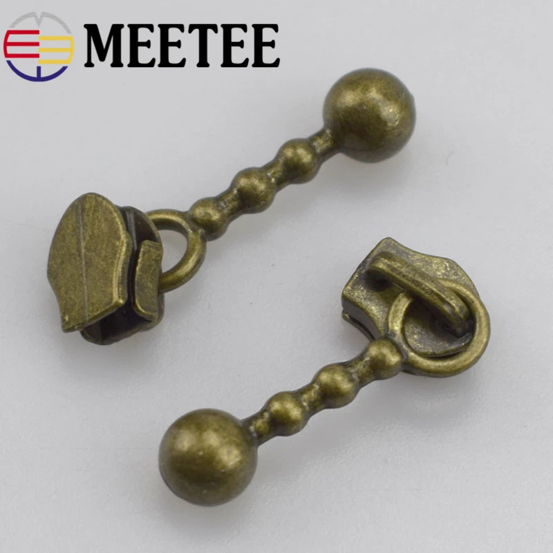 10 шт 3 # слайдеры на молнии для нейлона молния Бронзовый бегунок застежки сумки