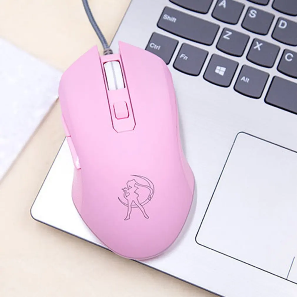 Фотоэлектрическая Проводная игровая мышь Esports Lighting mouse, розовая, для офиса, дома, компьютера, периферийные аксессуары