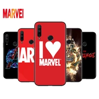 marvel avengers logo art soft tpu for huawei honor v30 30 x10 30i 10x 30s 20s view 20 v20 pro plus lite ru black phone case
