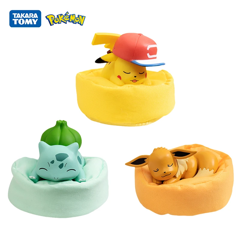 

Японские Аниме фигурки Покемон Пикачу джирачи Eevee Komala храп Бульбазавр с плюшевой базовой игрой коллекционные куклы игрушки для вечерние де...