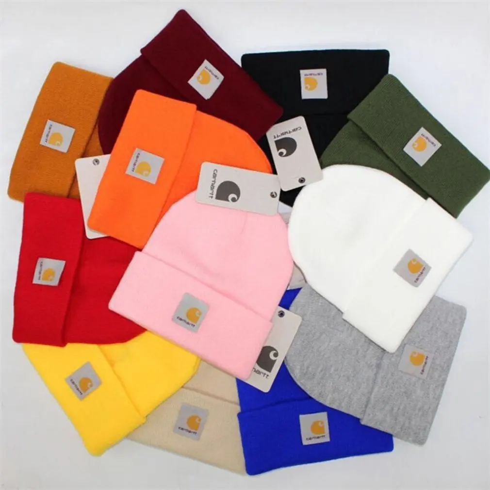 

Winter Short Paragraph Crimping Letter Embroidery Knitted Beanies Hats Men Women Couple Cold Weather Keep Warm Cap