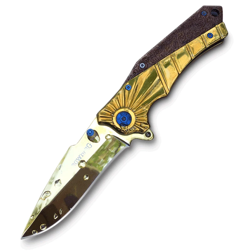 В продаже! Тактический складной нож походный охотничий клинок из золотого Титана