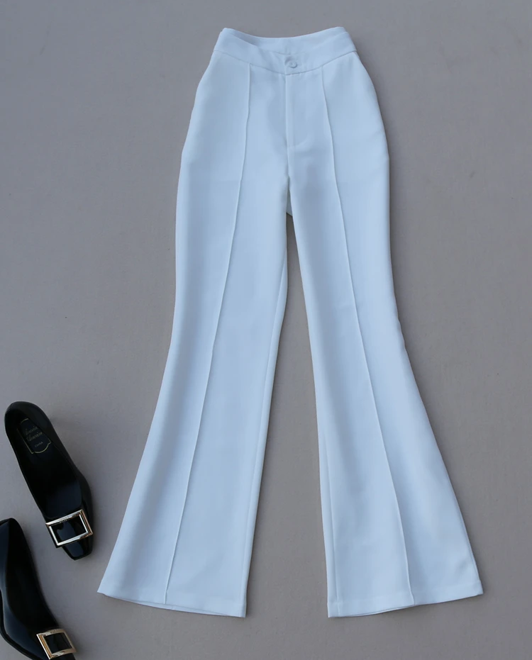 

Spring Autumn Elegant Office Lady Style Suit Blazer and Chic Full-length Flare Pants Trousers Fashion Clothing Set