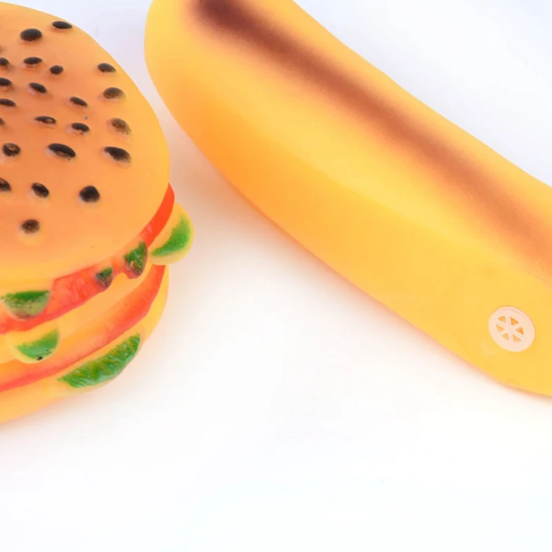 2 шт. моделирование Еда скрипучий игрушки Укус доказательство забавные гамбургер