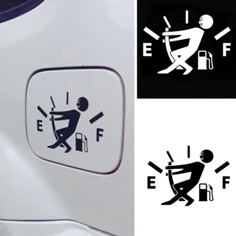 

1PC Black/ White Funny Car Sticker Pull Fuel Tank Pointer Reflective Car Stickers Decoration Car Stickers Styling Car Accessorie