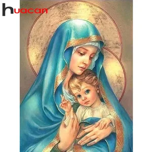 Алмазная живопись иконы святной 5D Полный квадрат  Религия фотографии Картина стразами ремесленных Алмазная мозаика Церковая вышивка Сделай сам Украшения дома