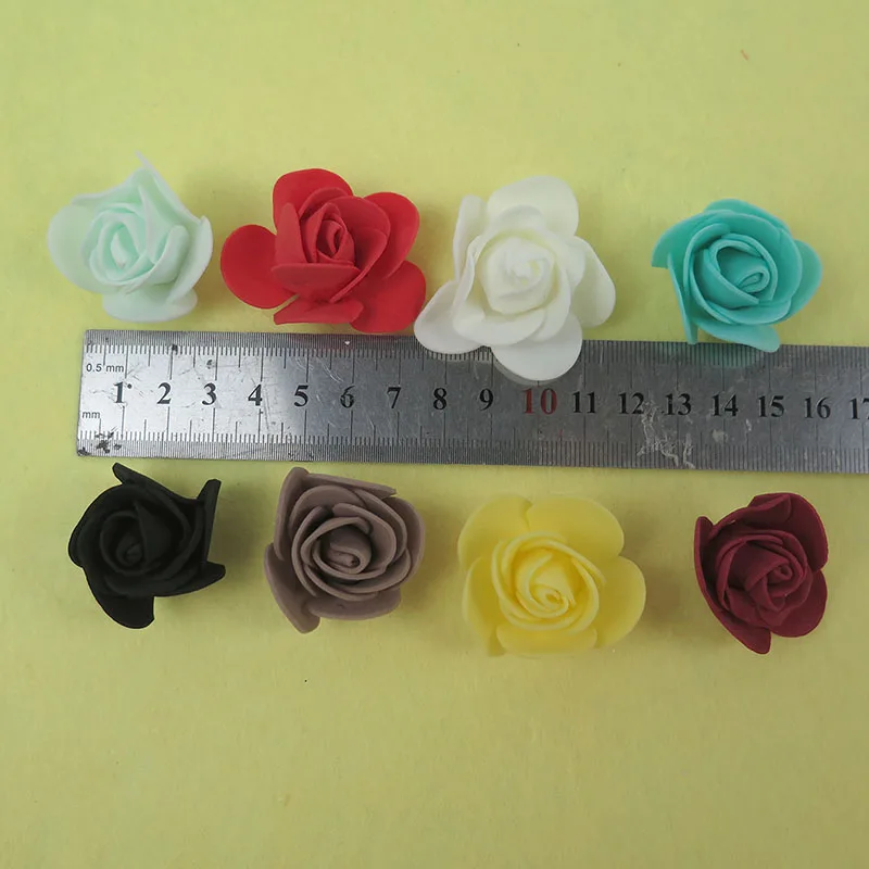 150 1500 шт красочные пены розы головы 3 5 см искусственные цветы для DIY медведь в