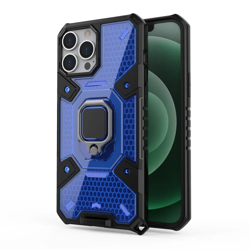 

Shockproof Armor Ring Case For iPhone 13 Pro Max 13Max 13mini Hard PC Soft Frame Bracket Case Coque Funda For iPhone 13Pro Max