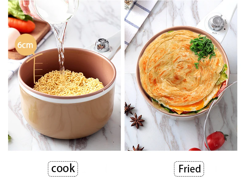 110V/220V Mini Multifunctional Electric Cooking Pot Machine Single/Double Layer Available Rice Cooker Steamed Non-stick coating