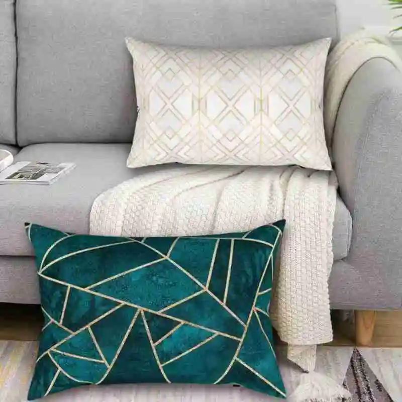 

Rectangular Marbling Style Fashion Simple Throw Pillow Sided Peach Lumbar Cushion Skin Double Pillow Hugging Pillow Pattern E3G6