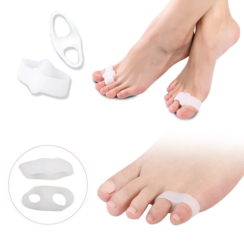 

1/2Pair Silicone Gel Little Toe Protect Separator Massage Foot Care Tool Silicone Orthopedic Supplies Hallux Valgus Corrector
