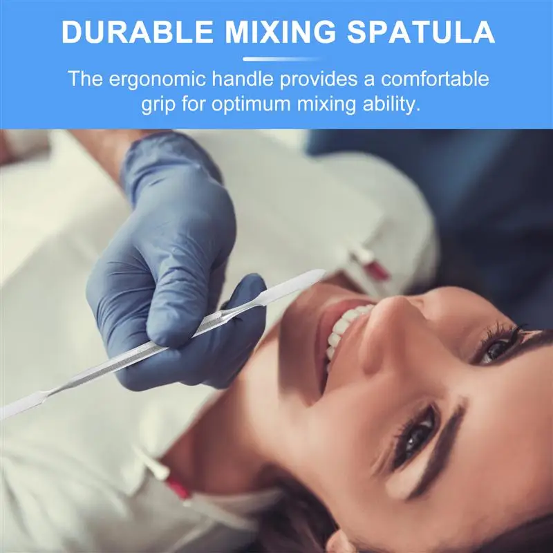 

2pcs Reusable Practical Stainless Steel Impression Material Spatula Mixing Plaster Tool for Dentistry