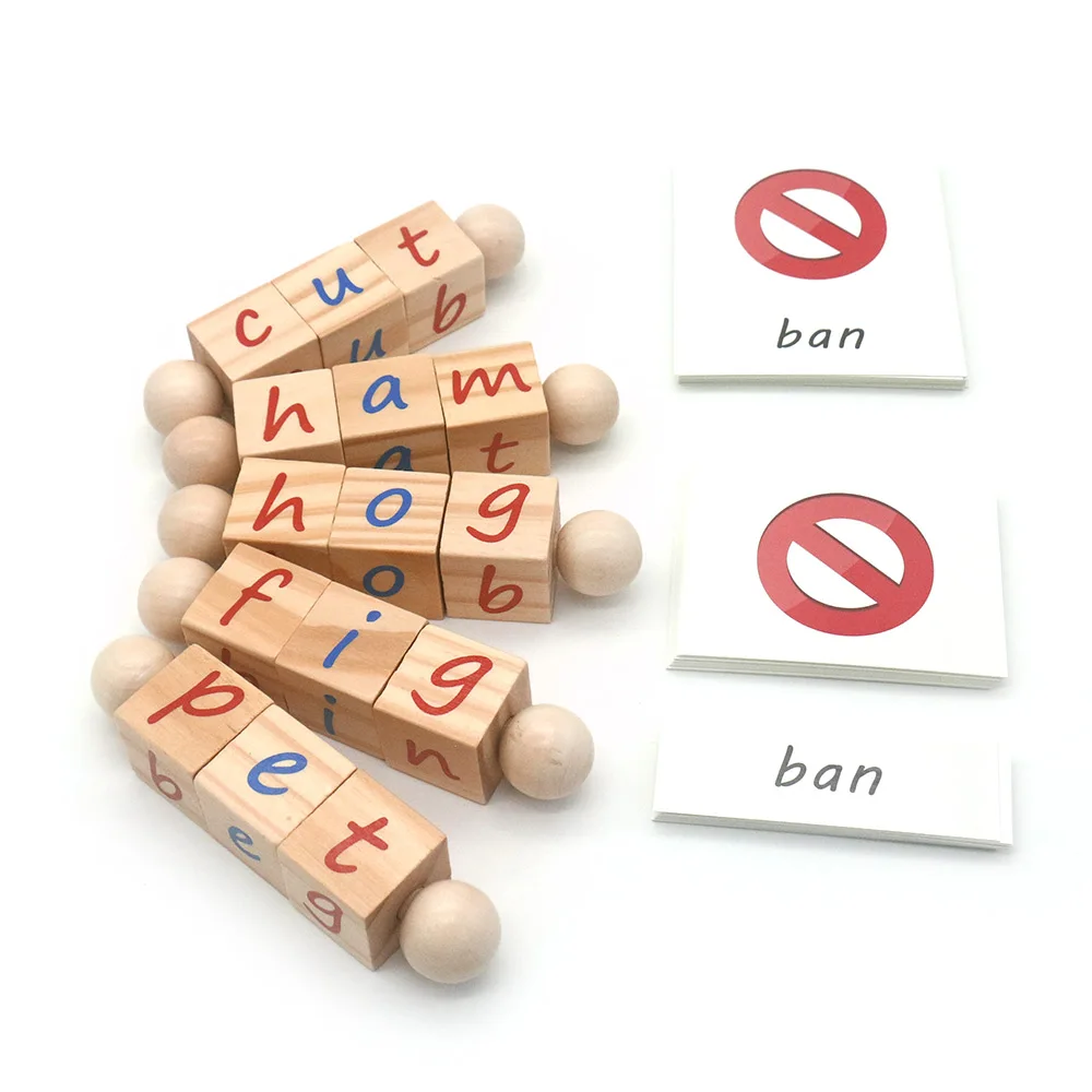 Монтессори фонетические буквенные блоки орфография для раннего развития