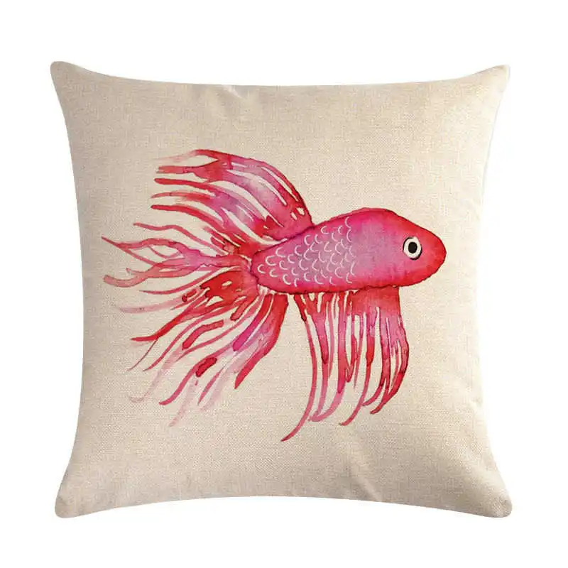 Jellyfish &amp Goldfish Pillow Cover Throw Case Cushion Home Decor | Дом и сад