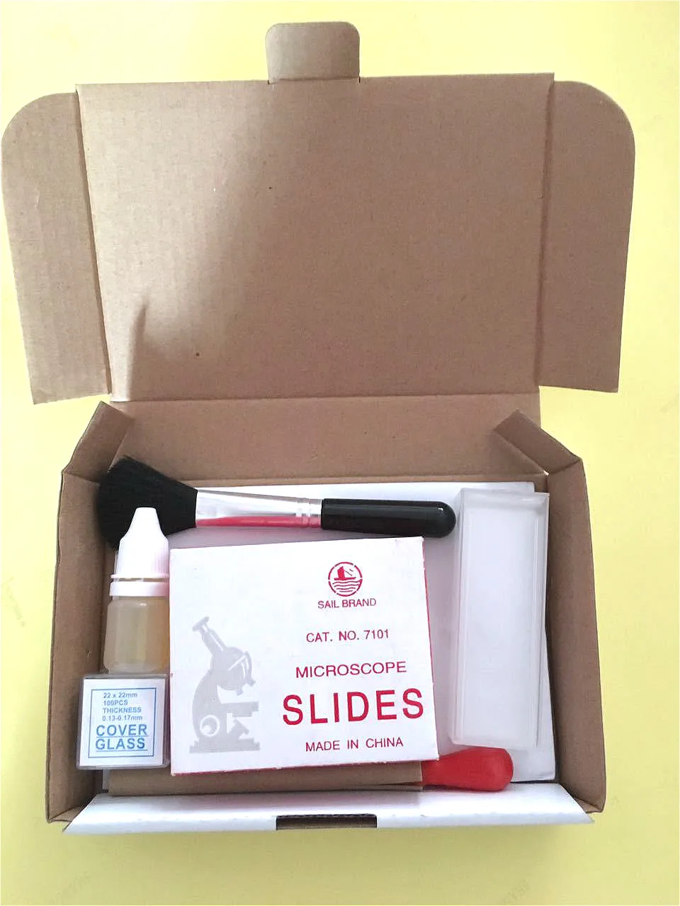 Микроскоп шлепанцы без задника с открытыми пальцами покровное стекло Комплект