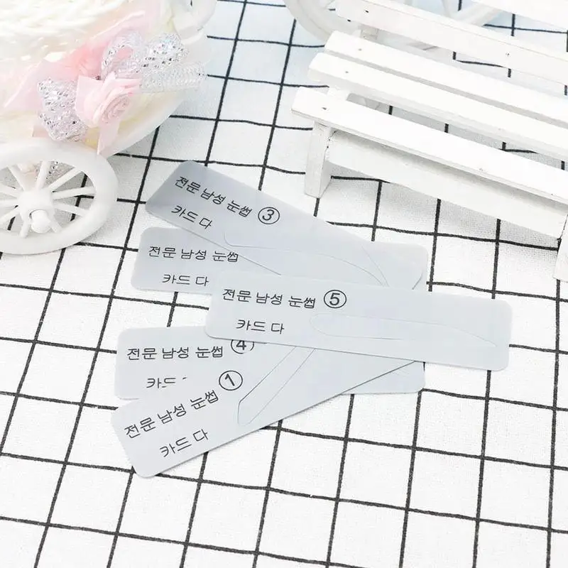 5 в 1 Мужская карточка для бровей типов формы карточные трафареты мужские