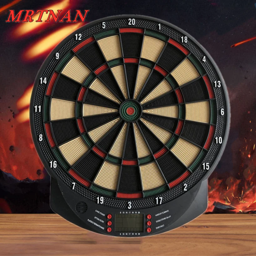 High quality 12 inch electronic dart board 6pc soft dart set with voice score board LCD display automatic scoring dart board