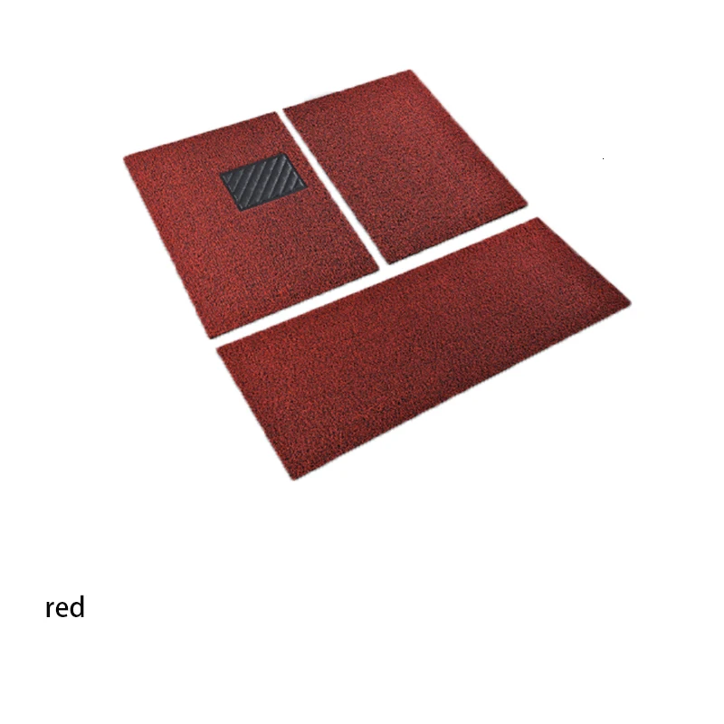 1 set Mica red Автомобильные коврики универсальные легко моющиеся водонепроницаемые и грязные основные и пассажирские автомобильные коврики - Название цвета: 1 set Mica red