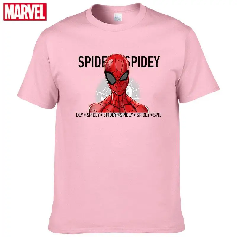 Marvel The Avengers Spider Man t shirt Short sleeve tee Men's T-shirts with short sleeves 2021 Summer graphic shirts Tops #58 | Мужская