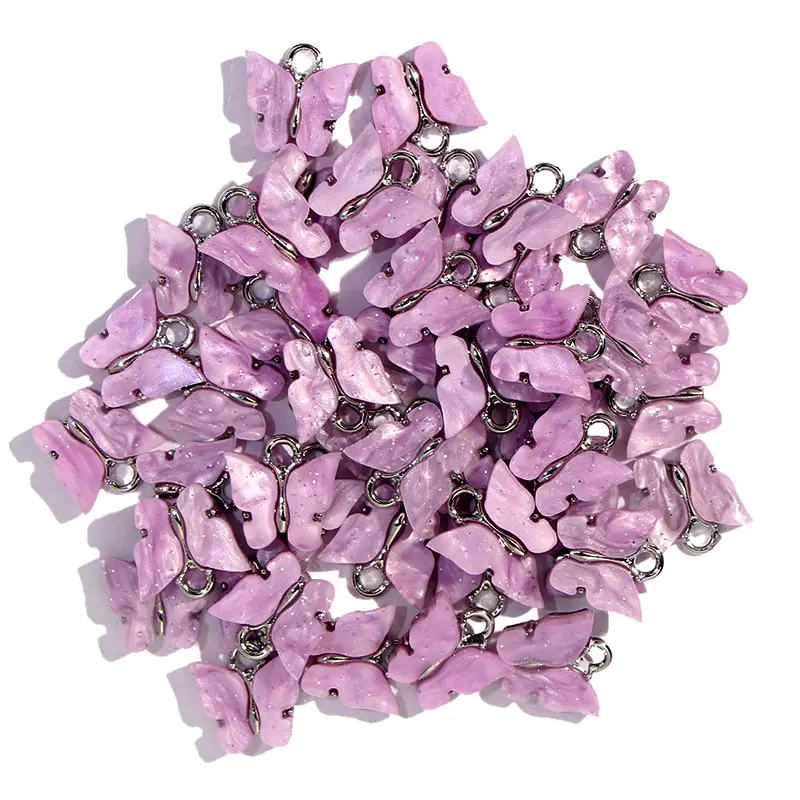 

Kasajewel 50Pcs/set Fashion Butterfly Jewelry Accessories Multicolor Butterfly Jewelry DIY Earrings Necklaces Material Wholesale