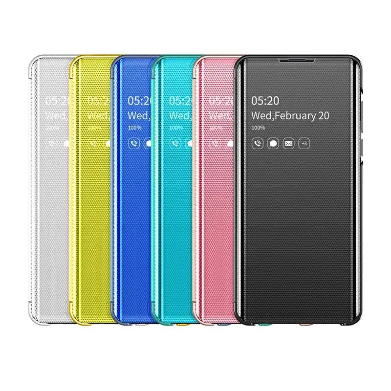 Ультратонкий зеркальный флип чехол для samsung a50 a70 a10 a20E a30 a40 note 10 plus s10 s8 s9 умный
