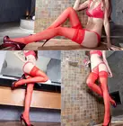 VBTYBL 2020 новые очаровательные женские шелковые чулки, сексуальные кружевные чулки выше колена, модные колготки красного цвета, 7 цветов