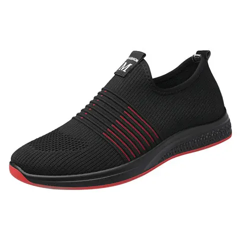 

Spring and Autumn Slip on Mesh Mens Casual Shoes Rubber Lightweight Fashion Mens Sneakers Basic Men's Flats