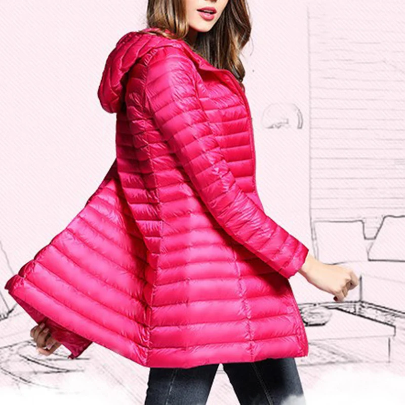 Sfit женское тонкое пуховое пальто легкий пуховик короткое зимнее с капюшоном