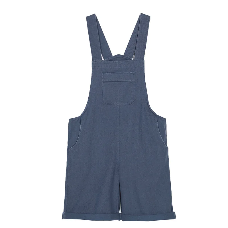 

Summer Women Black Playsuits and Jumpsuits Casual Loose Sleeveless Denim Overalls Plus Size Female Suspender Short Jumpsuit
