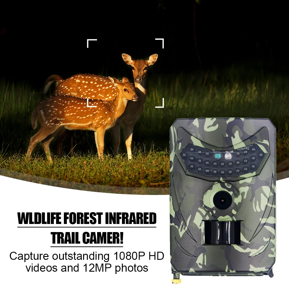 

PR-100B Hunting Camera Infrared Night Vision HD 1080P Camcorder Mini Portable Waterproof Camera for Outdoor Wildlife Game