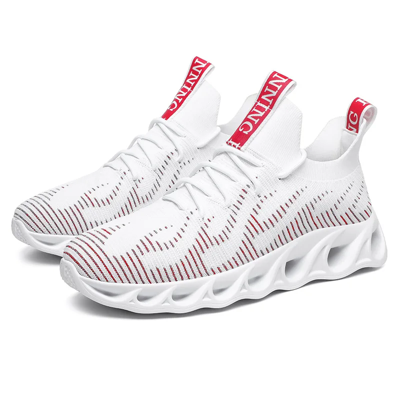 Autumn And Winter Men's Casual Breathable Sports Shoes Soft Comfortable Lightweight Outdoor Flying Knit | Обувь