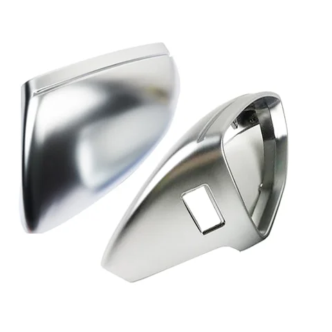 Сменная накладка на боковое зеркало заднего вида с левым рулем, подходит для Audi A6 A7 A8 C8 D5 2018 2019 2020 2021, матовый хром ABS