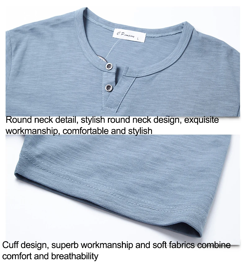 Футболка мужская с круглым вырезом хлопковая приталенная рубашка дышащий