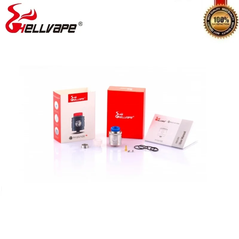 Оригинал Hellvape Passage RDA 24 мм Vape Tank 810 Кобра капельная насадка двойная катушка сборка