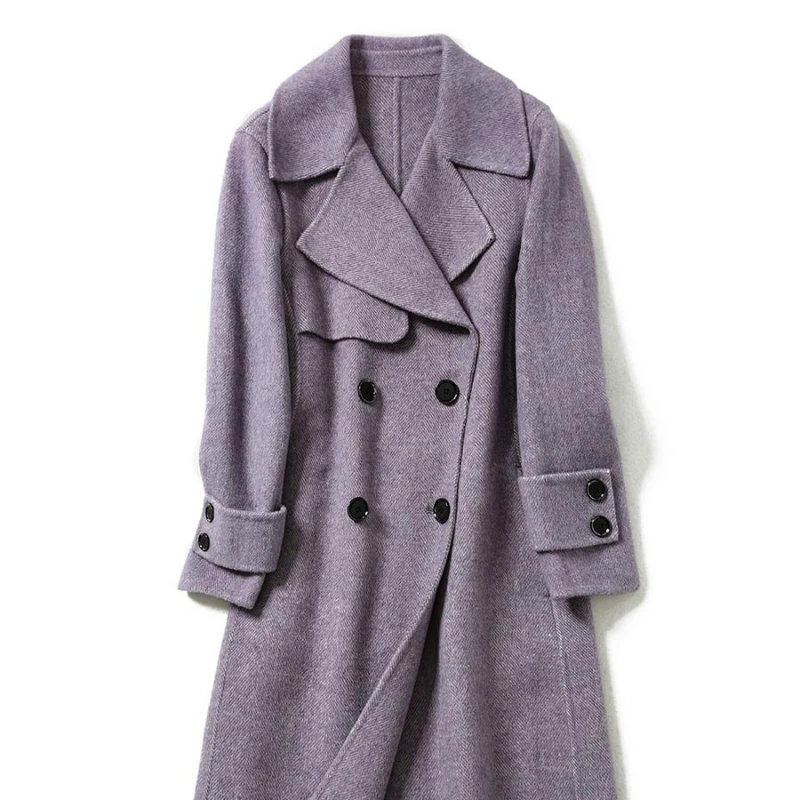 Winter Woman Coats Long Wool Coat Female Autumn Spring Woolen Overcoat Double Breasted Jackets Elegant Clothes LWL9328 | Женская одежда