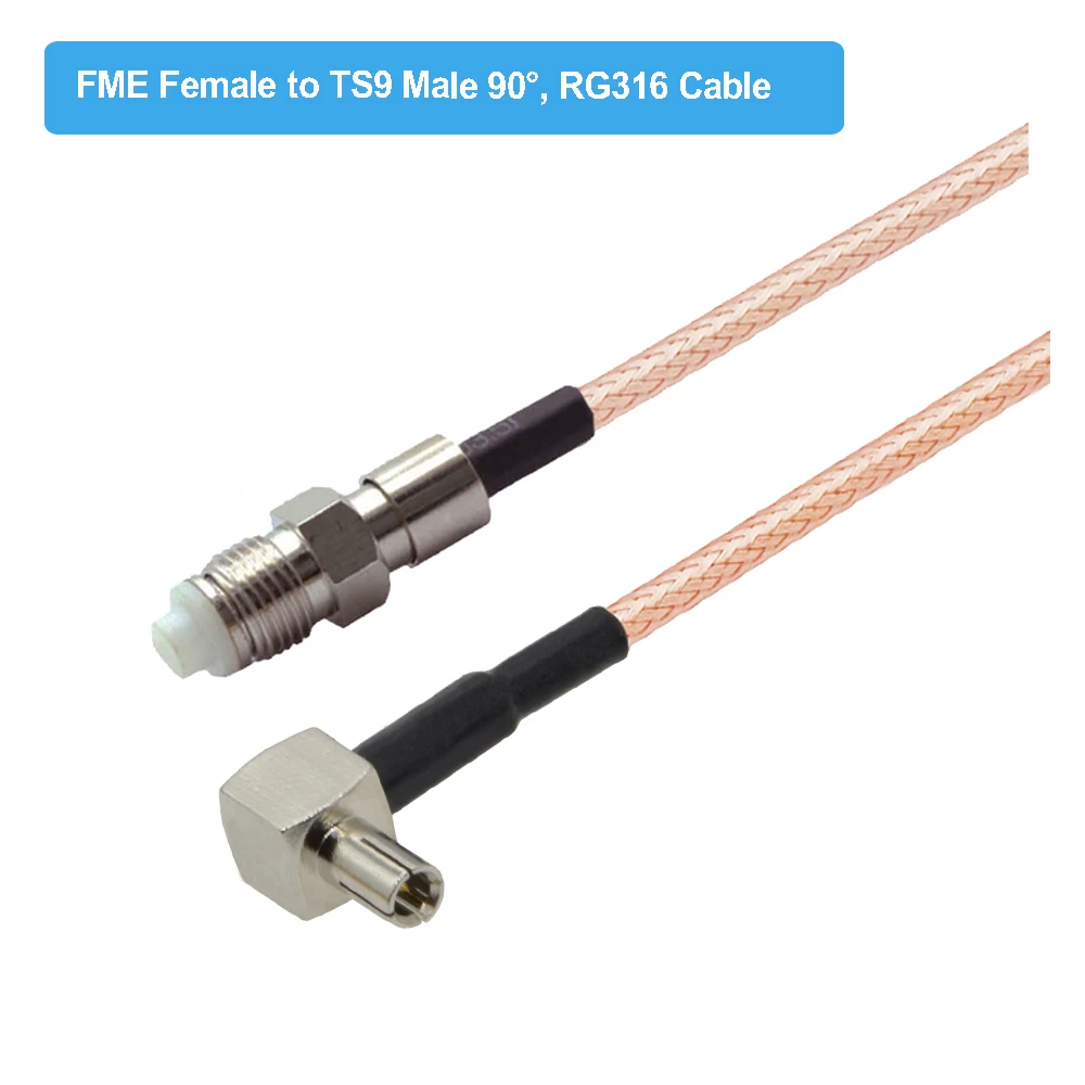 1 шт. коннектор RG316 Pigtail FME папа-папа TS9 папа Прямоугольный штекер радиочастотный