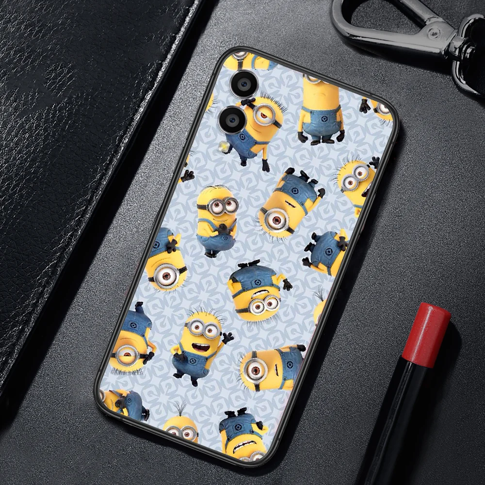 

Cartoon Movie Minione Phone Case For HUAWEI Honor Nova 5 7 8 9 10 20 30 A C T I X Lite Pro black Back 3D Hoesjes Painting Bumper