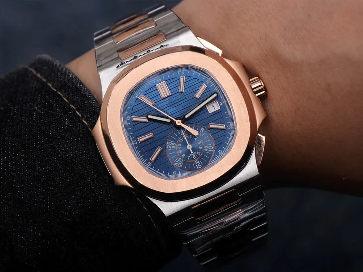 

Men Watch Relogio Chronograph Mechanical Automatic Watch For Men 5980/1AR-001 Steel Strap Luxury Watch 1:1 Replica Watch
