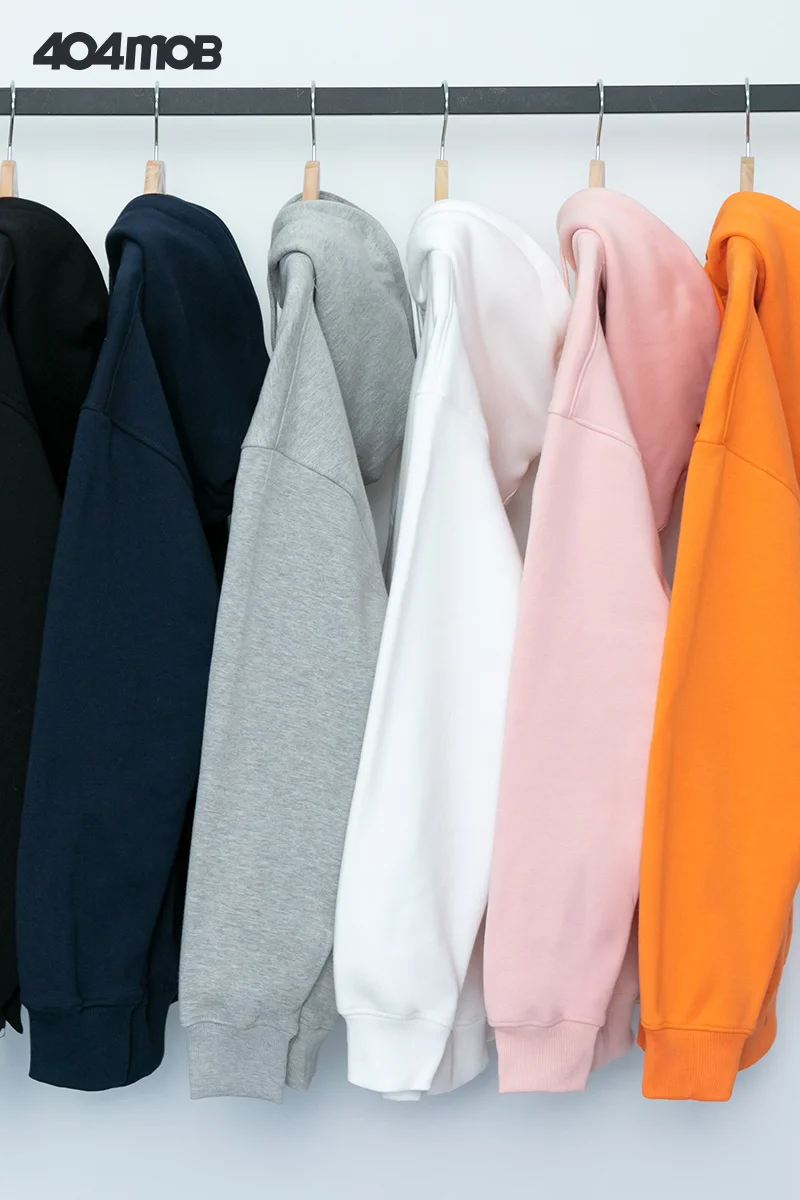 Толстовка брендовая однотонная Базовая осенне-зимняя плюшевая утепленная