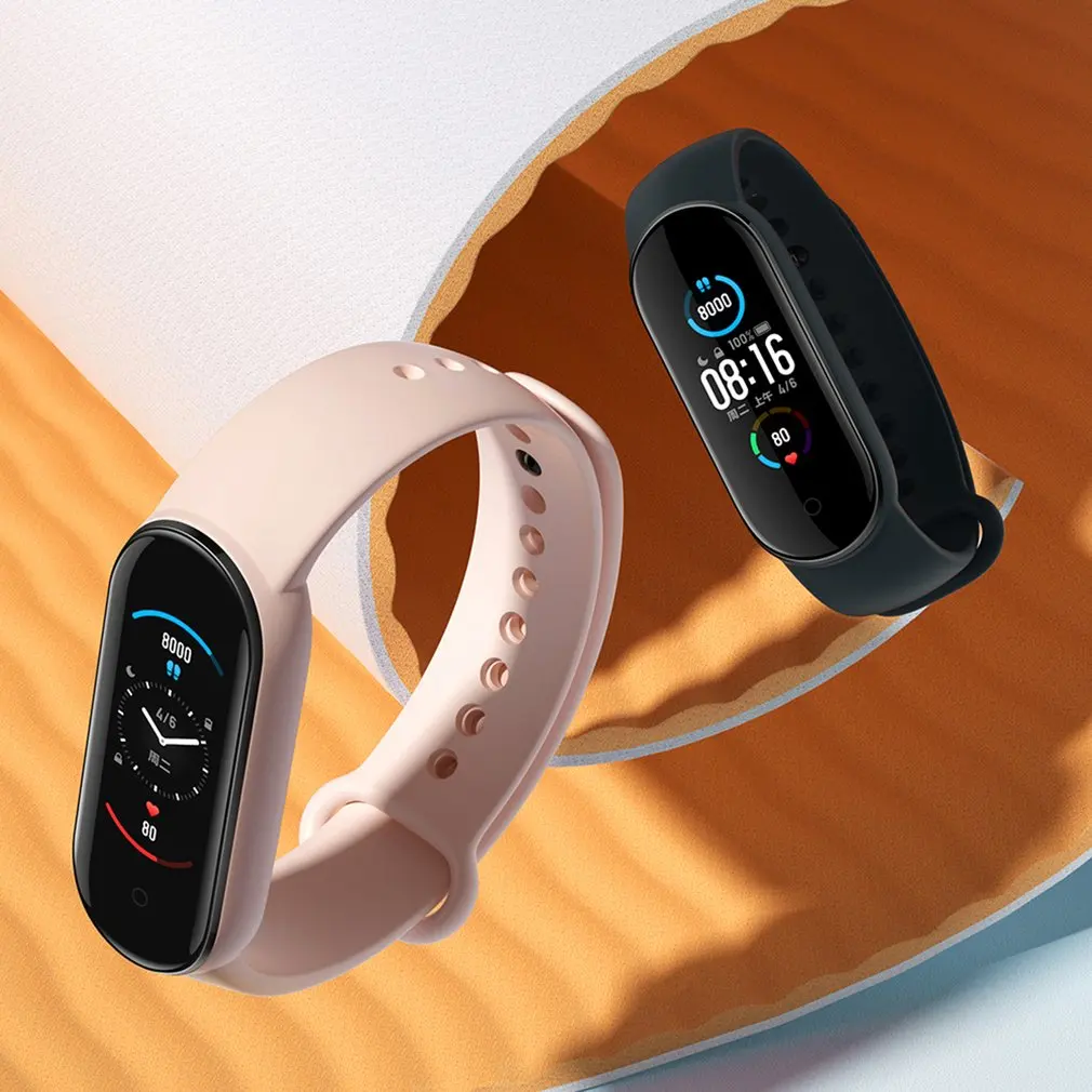 Браслет Xiaomi Mi Band 5 Spo2 Женский фитнес-браслет с нажимными клавишами пульсометром