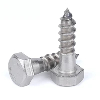 304 stainless steel self tapping phillips outer hex screw cross hexagonal flange cross head screws wood nail m6 m8 m10 m12